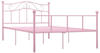 Bettgestell,Schlafzimmerbett Rosa Metall 120x200 cm vidaXL