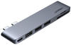 HUB-Adapter für MacBook Pro / Air 2x USB-C auf 3x USB 3.0 / TF / SD / USB-C -...