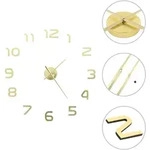 3d-wanduhr Modernes Design 100 Cm Xxl Golden Vidaxl