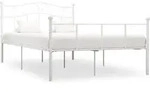 Bettgestell Wei&szlig; Metall 140&times;200 Cm Vidaxl