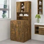 Waschmaschinenschrank R&auml;uchereiche Holzwerkstoff - Vidaxl