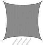 Amanka - Uv Sonnensegel 3x3 Hdpe Quadratisch Sonnenschutz &Uuml;berdachung Garten Balkon