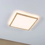 Paulmann Led Deckenleuchte Atria Shine Backlight Holzoptik 29,3x29,3cm Led