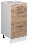 K&uuml;chenunterschrank R-line, Sonoma, 40 Cm Mit Schubladen, Ohne Arbeitsplatte Vicco