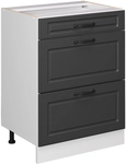 K&uuml;chenunterschrank R-line, Anthrazit Landhaus, 60 Cm Mit Schubladen, Ohne