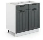 Vicco - K&uuml;chenschr&auml;nke Fame-line, Anthrazit Landhaus, 80 Cm Ohne Arbeitsplatte