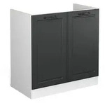 Vicco - Sp&uuml;lenunterschrank R-line, Anthrazit Landhaus, 80 Cm Ohne Arbeitsplatte