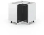 Eckunterschrank Fame-line, Anthrazit Hochglanz, 80.5 Cm Ohne Arbeitsplatte, Vicco