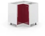 Vicco - Eckunterschrank Fame-line, Bordeaux Hochglanz, 80.5 Cm Ohne Arbeitsplatte
