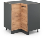 Vicco - Eckunterschrank R-line, Goldkraft Eiche, 75.6 Cm Ohne Arbeitsplatte