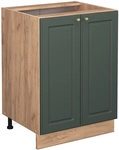K&uuml;chenunterschrank Fame-line, Gr&uuml;n-gold Landhaus, 60 Cm Ohne Arbeitsplatte Vicco