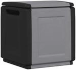 Garten-aufbewahrungsbox 54x53x57 Cm 130 L Dunkelgrau Schwarz Vidaxl