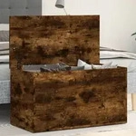 Vidaxl Storage Chest Smoked Oak 84x42x46 Cm Engineered Wood