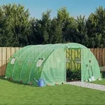 Gew&auml;chshaus Mit Stahlrahmen Gr&uuml;n 16 M2 4x4x2 M - Vidaxl