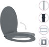 Toilettensitz mit Absenkautomatik Quick-Release Grau Oval vidaXL391134