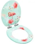Vidaxl Toilettensitz Mit Soft-close-deckel Mdf Flamingo-design