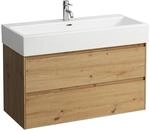 Lani - Waschtischunterschrank, 98x45x52 Cm, 2 Schubladen, Eiche H4035621122671 -