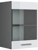 Vicco - Glashängeschrank R-Line 40 cm Anthrazit/Weiß Hochglanz modern