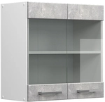 Vicco - K&uuml;chenglasschrank R-line, Beton, 60 Cm