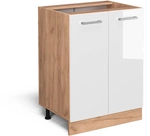 Vicco - K&uuml;chenunterschrank R-line, Wei&szlig; Hochglanz, 60 Cm Ohne Arbeitsplatte