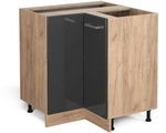 Vicco - Eckunterschrank R-line, Anthrazit Hochglanz, 75.6 Cm Ohne Arbeitsplatte