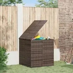 Garten-kissenbox Pe Rattan 100x97,5x104 Cm Braun - Vidaxl