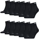 12 Paar Puma Quarter Socken mit Frottee-Sohle Gr. 35 - 46 Unisex Cushioned Kurzs...