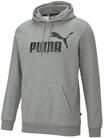 PUMA ESS Hoody FL Big Logo Herren Sweatshirt Kapuzenpullover 586686 03 grau