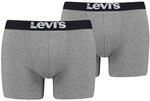 2er Pack Herren Levis Solid Basic Boxer Brief Boxershorts Unterw&auml;sche Pants 