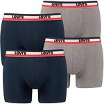 Levis Herren SPRTSWR LOGO BOXER BRIEF Boxershorts Unterw&auml;sche Pants 4er Pack 