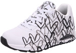 Skechers Damen Street UNO SPREAT THE LOVE Sneakers 155507 Wei&szlig; / Schwarz 