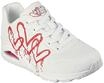 Skechers Street UNO DIPPING IN LOVE Sneakers Damen M&auml;dchen JGoldcrown weiss 1779...