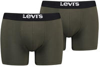 Levi's Solid Herren Boxershorts Unterw&auml;sche aus Bio-Baumwolle im 2er Pack
