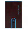 Piquadro Black Square Kreditkartenetui RFID Schutz Leder 6 cm Portemonnaies Braun