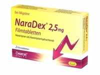 Dexcel Pharma NARADEX 2,5 mg Filmtabletten Naratriptan bei Migräne Kopfschmerzen &