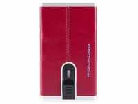 Piquadro Blue Square Kreditkartenetui RFID Leder 6 cm Portemonnaies Rot Herren