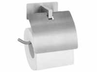 WENKO Turbo-Loc® Toilettenpapierhalter mit Deckel Genova Matt Badzubehör