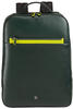 DuDu Rucksack Leder 40,5 cm Laptopfach Rucksäcke Grün Damen