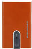 Piquadro Blue Square Kreditkartenetui RFID Leder 6 cm Portemonnaies Orange Herren