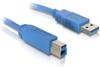 Delock 82581, DELOCK USB3.0 Kabel A -> B St/St 3.00m blau (82581)