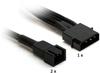 Nanoxia NX42A30, Kabel Nanoxia 4-Pin auf 2 x 3-Pin, Single, 30 cm, schwarz...