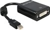 Delock 65098, DELOCK Displayport Adapter mini DP -> DVI(24+5) St/Bu schwar (65098)