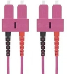 helos LWL OM4 Patchkabel Duplex LSZH 3,0mm SC/SC erikaviolett 20,0m