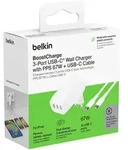 Belkin BOOST Charge USB-C 67W 3xUSB-C + Kabel WCC002vf2MWH-B6