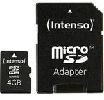 Intenso Class 10 - Flash-Speicherkarte (microSDHC/SD-Adapter inbegriffen) - 4 GB...