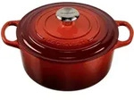 Le Creuset Signature Br&auml;ter rund 24 cm kirschrot
