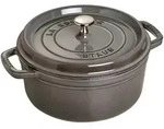 Staub Cocotte rund Graphitgrau 24 cm