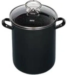 Riess Pasta-Spargeltopf mit Einsatz &Oslash;16cm und Glasdeckel H: 27,3 Emaille...