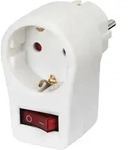 Brennenstuhl Steckdosenadapter Zwischenstecker + Schalter wei&szlig;