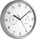 TFA - Uhr - Quarz - geeignet f&uuml;r Wandmontage - 26.5 cm - Silber